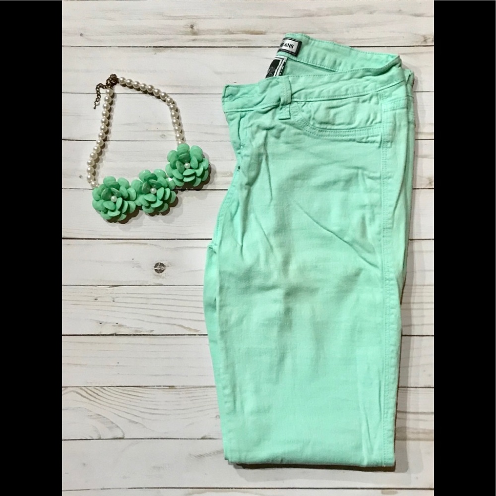 Mint skinny jeans
